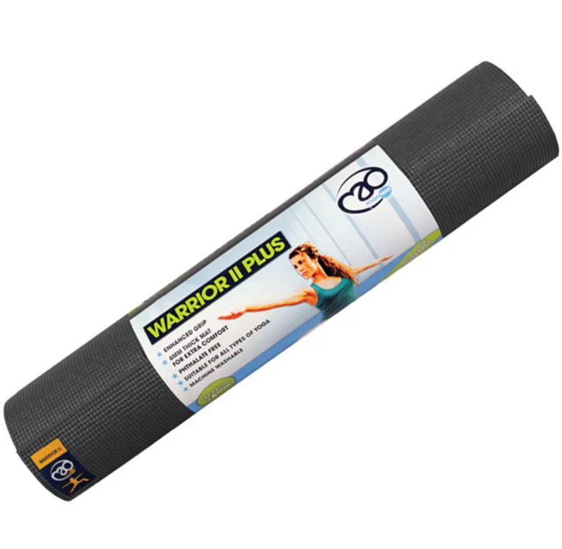 Fitness Mad Warrior II Plus Yoga Mat 6mm Graphite-1
